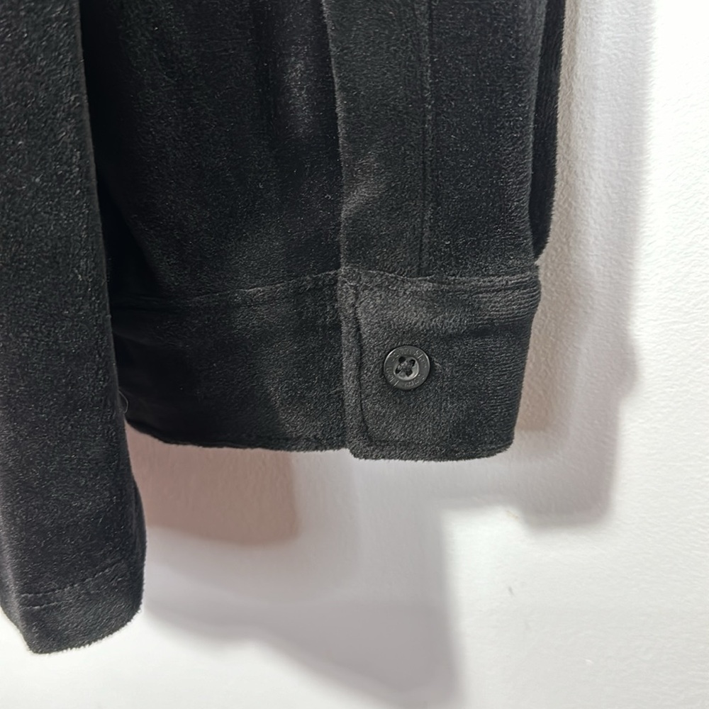 Calvin Klein Black Velour Button Front Shirts in Size 1X & 2x - Picture 9 of 12